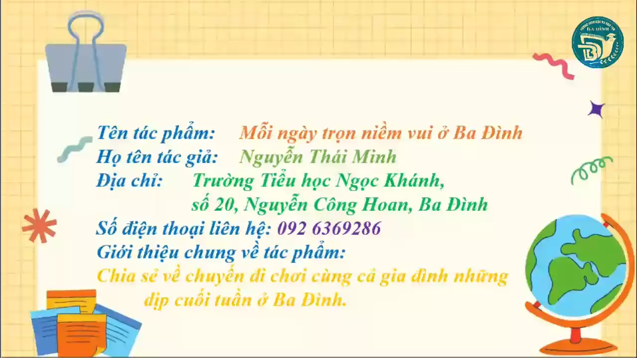 Mỗi ngày trọn niềm vui ở Ba Đình