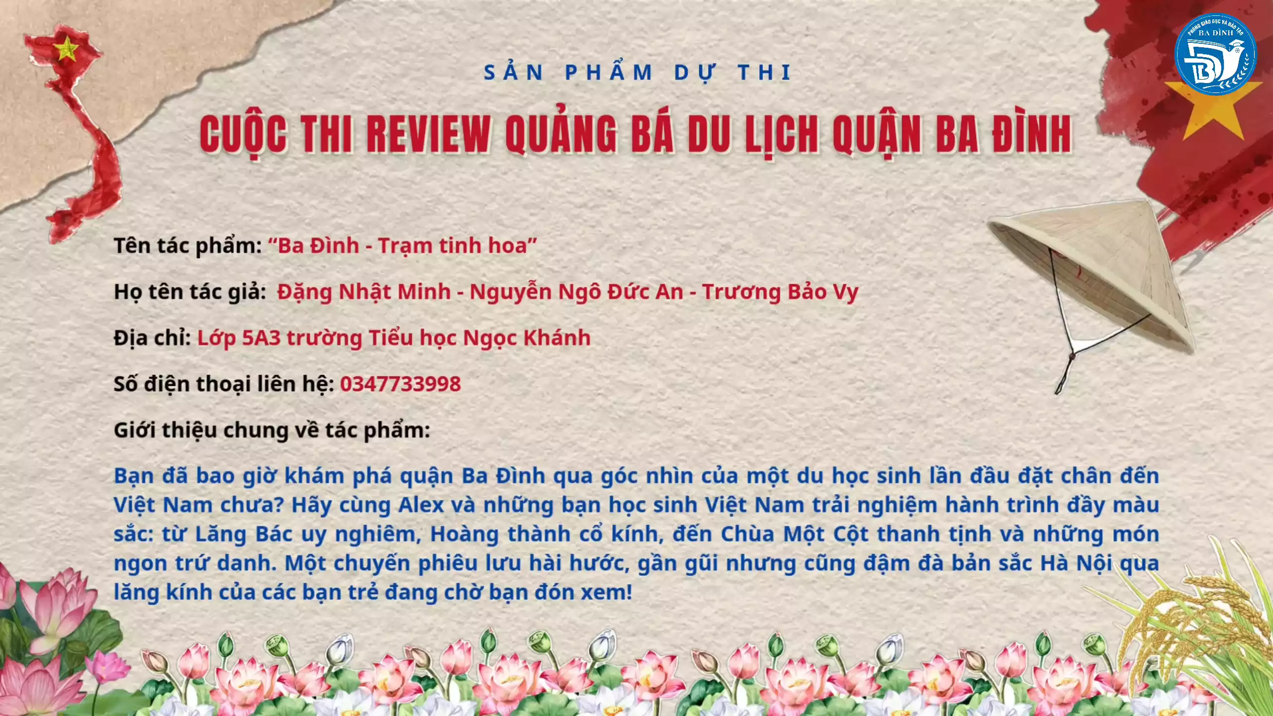 TH NGỌC KHÁNH - LỚP 5A3 - BA ĐÌNH TRẠM TINH HOA